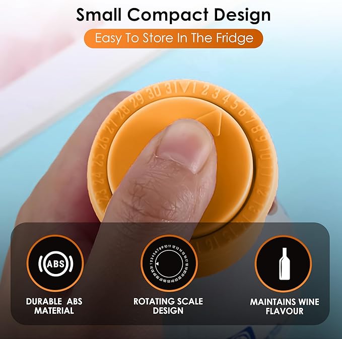GOCHA | 2 PCS Vacuum Soda Bottle Stopper | Silicone Fizz Keeper | Carbonation Preserver for Soft Drinks & Beverages | Universal Leak-Proof Bottle Cap | (Orange)
