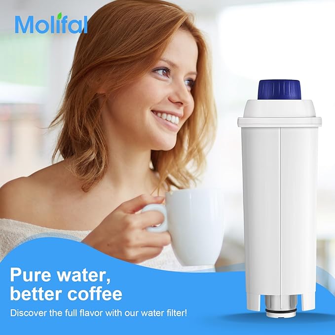 Water Filter Cartridge Replacement for Espresso Coffee Machines - Compatible with ECAM, ETAM, ESAM, Dinamica, Eletta Series - Improves Taste & Protects Your Machine, 4-Pack for Home Use