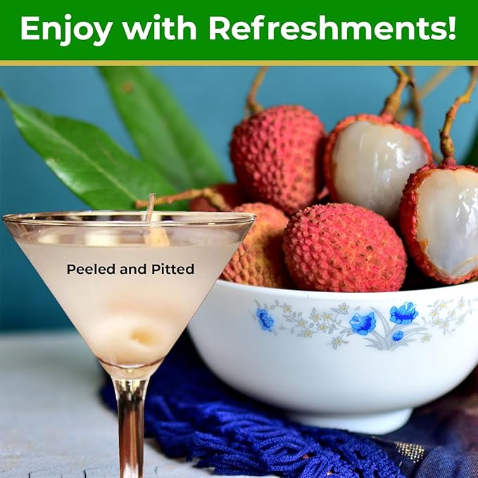 Premium Lychees in Syrup (3) - 20 oz | Natural Ingredient | Use For Mocktails, Cocktails, Drinks, Smoothies | Real Fruit Harvested At Peak Season | Four Elephants Brand | Non-GMO and Gluten-Free