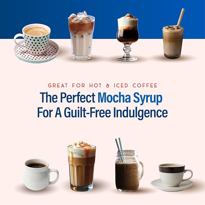 RIO Mocha Sugar Free Coffee Syrup, For Hot or Iced Drinks, Bold & Chocolatey Skinny Syrups, Sugar Free Mocha Coffee Flavoring, Lattes & Macchiatos, Barista-Grade, flavored syrups for drinks – 700ml
