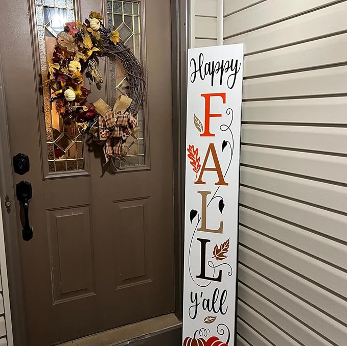 Fall Stencils for Painting on Wood Happy Fall Y’All Stencil Reusable Hey There Pumpkin Stencils for Porch Sign
