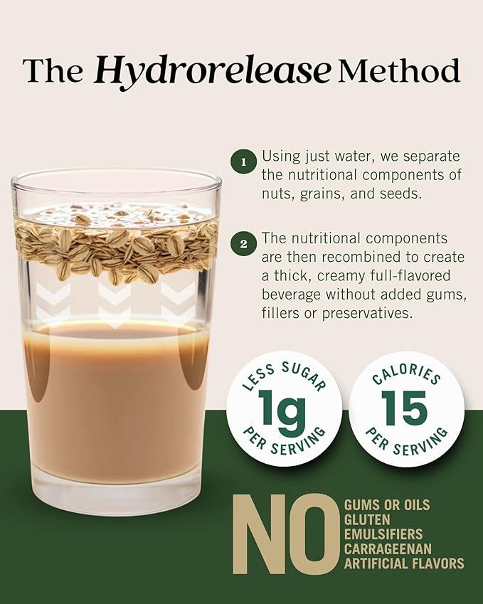 Elmhurst 1925 Caramel Macchiato Oat Creamer - 16 Ounce (Pack of 6) Dairy-Free, Vegan, Kosher, Low Sugar, Shelf Stable Creamer Made with Oat Grains & Caramel for Simpler Plant Based Alternatives