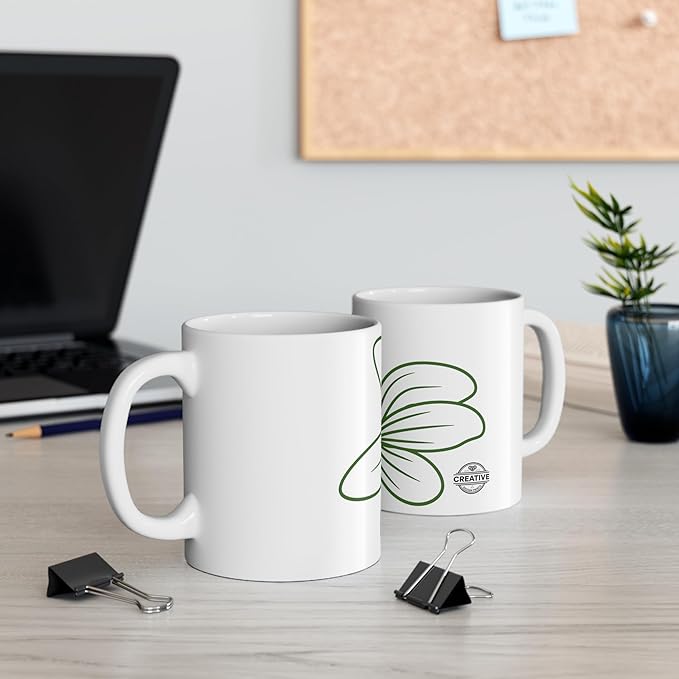 11 OZ Novelty Coffee Mugs - Christmas Gift (Floral Theme)