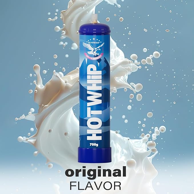 Whipped Cream Charger 6x700g 1.1L Tanks Original Flavor Cream Charger 99.99% Purity Food Grade Whip Cream Tank(6 Cylinders)