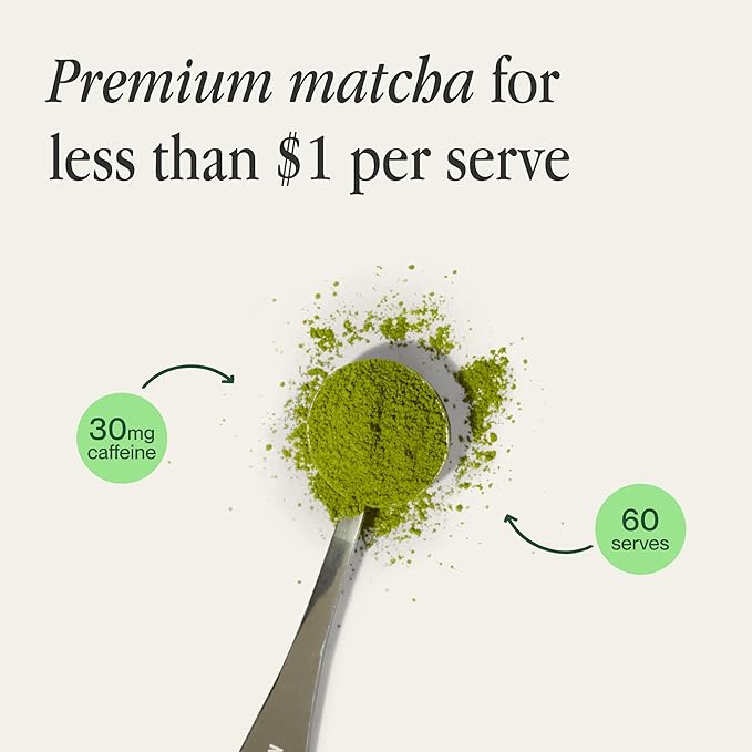 Morning Made Original Ceremonial Grade Matcha Powder | 8.46oz (240g) Resealable Tin | 60 Servings Premium Japanese Green Tea | Sweetened with Organic Sugar | Rich in Antioxidants & Energy Boosting