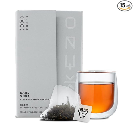 Onyx Coffee Lab Earl Grey Black Tea Bags (15 Count) - Smooth-Bodied Earl Grey Loose Tea Leaves w/Grapefruit & Citrus Notes - Specialty Earl Grey Tea