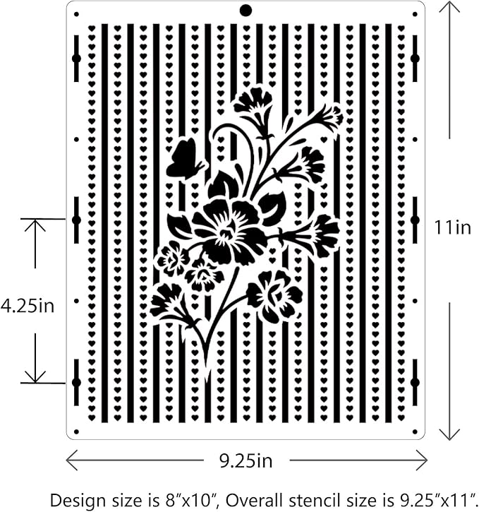 4-Pack Reusable Stencil Set for Crafting, Painting, and DIY Projects – Durable, Versatile, and Easy-to-Use Stencils for Walls, Fabric, Wood, and More