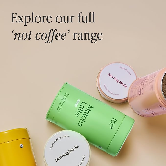 Morning Made Cinnamon Flavored Ceremonial Grade Matcha Powder | 8.46oz (240g) Resealable Tin | 60 Servings Premium Japanese Green Tea | Sweetened with Organic Sugar | Rich in Antioxidants & Energy Boosting