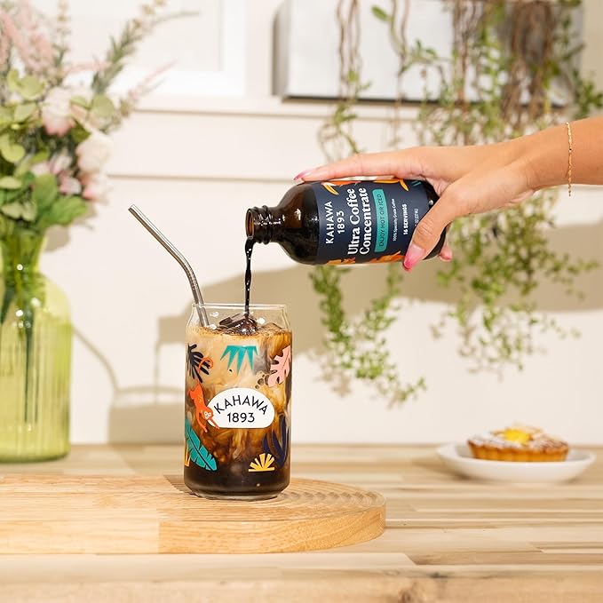 Kahawa 1893 Ultra Coffee Concentrate (16 Servings) - Instant Hot, Cold or Iced Coffee, As Seen on Shark Tank, High Antioxidants, Naturally Sweet, Organically Grown, Cultivated & Ethically Sourced