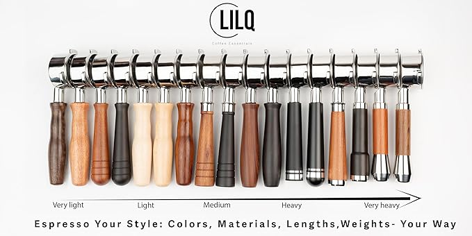LILQ 54mm Naked Bottomless Portafilter Compatible with Breville Barista Express, Barista Pro, Bambino, and More – 18-20g basket included (Rosewood)