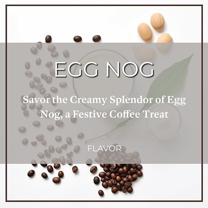 San Diego Coffee Egg Nog, Medium Roast, Whole Bean Coffee, 16-Ounce Bag Café en grano tostado