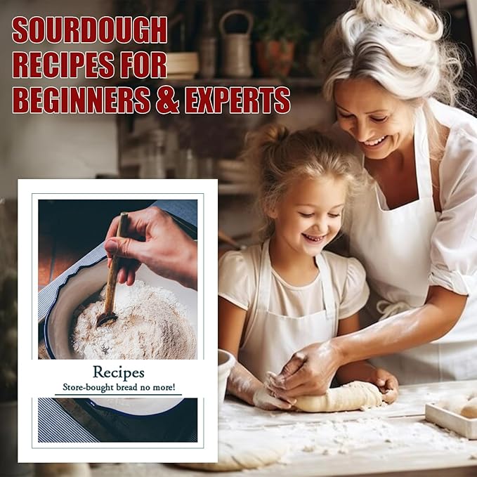 21 Pcs Sourdough Starter Kit, 10" Oval & 9" Round Banneton Bread Proofing Basket | Glass Jar, Whisk, Full Recipe Book & More, Sour Dough Starter Kit, Sourdough Bread Baking Supplies For Beginners