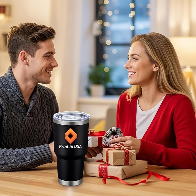 Personalized Tumbler with Pictures Text Logo,Print in USA,30oz Custom Coffee Tumbler with Lid & Straw,Double-layer Stainless Steel Custom Insulated Tumbler,Personalized Gifts As Birthday,Christmas