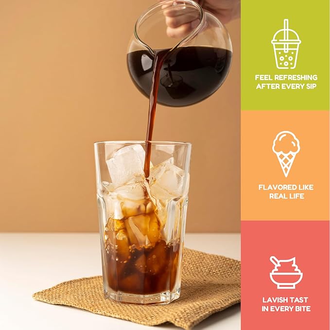 Fanale Premium Flavoring Concentrated Syrup for Bubble Tea | Tiger Style Brown Sugar Syrup | for Boba Tea, Smoothies, Slushes, Desserts | SRP241-CS