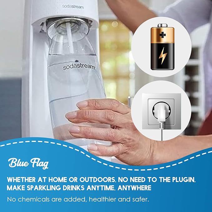 Blue Flag 60L Co2 Carbonator Compatible with Sodastream Appliances (Excluding Art, Terra Seltzer Maker), 14.5oz, Set of 1