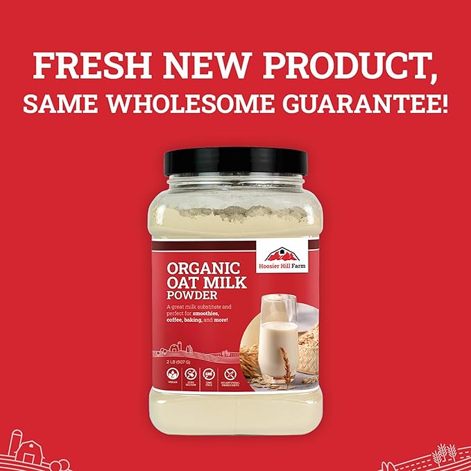 Hoosier Hill Farm Organic Oat Milk Powder, 2LB (Pack of 1)