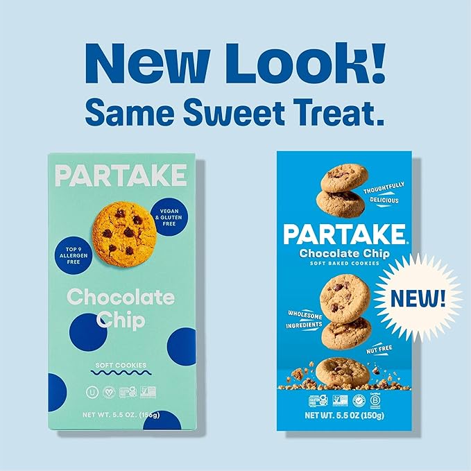 Gluten Free Partake Cookies & Cracker Variety Pack (Soft Baked Chocolate Chip, Classic Graham Cracker, Vanilla Wafer) - Vegan - Free From the Top 9 Allergens Including Dairy, Wheat, Soy, Eggs, & Peanuts - Non GMO - Safe School & Office Snack (3 Pack, 5...