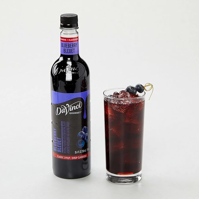 DaVinci Gourmet Classic Syrup, Fruit Variety Pack - Blueberry, Pineapple, Cherry, Coconut (Pack of 4)