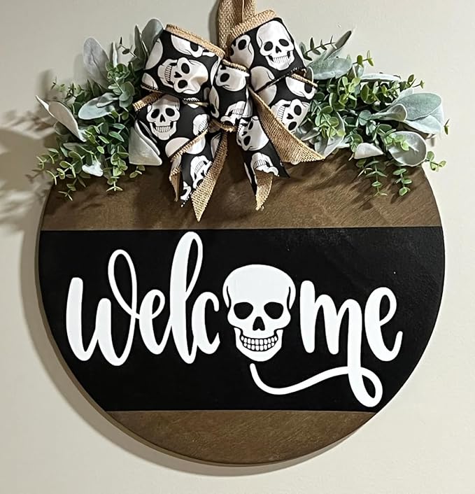 Halloween Stencils for Painting on Wood 12” Round Halloween Stencil Hey Boo Trick or Treat Ghost Pumpkin Face Templates for Door Hanger Porch Sign