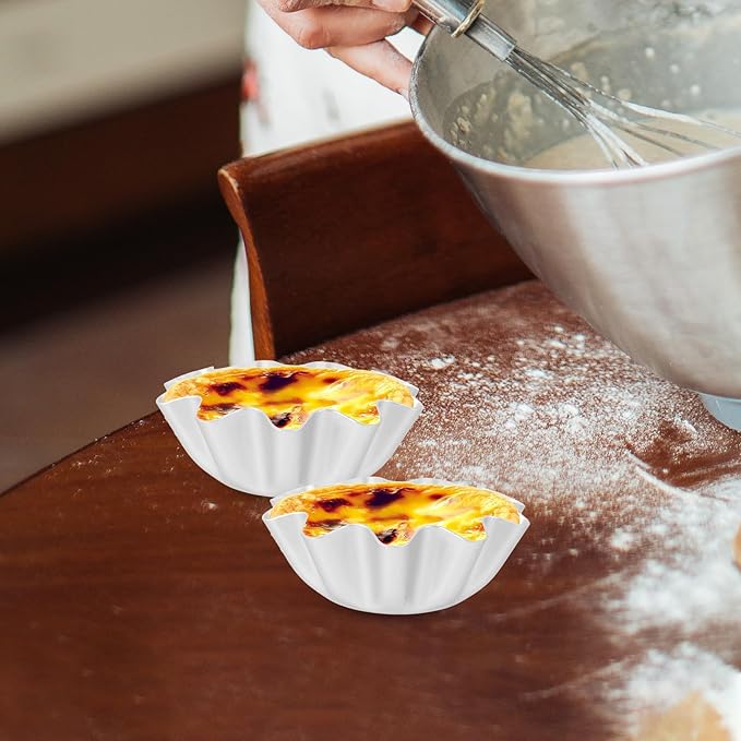 Kichvoe Tart Pan Tart Pan Mini Pie Tins Egg Tart Molds, 6Pcs Mini Pie Pans Cupcake Cake Muffin Cookie Tart Baking for Kitchen Reusable Baking Supplies Brioche Molds Egg Tart Tray Cake Stencils