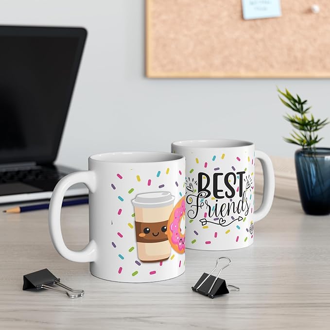 11 OZ Novelty Coffee Mugs - Christmas Gift (Best Friends Theme)