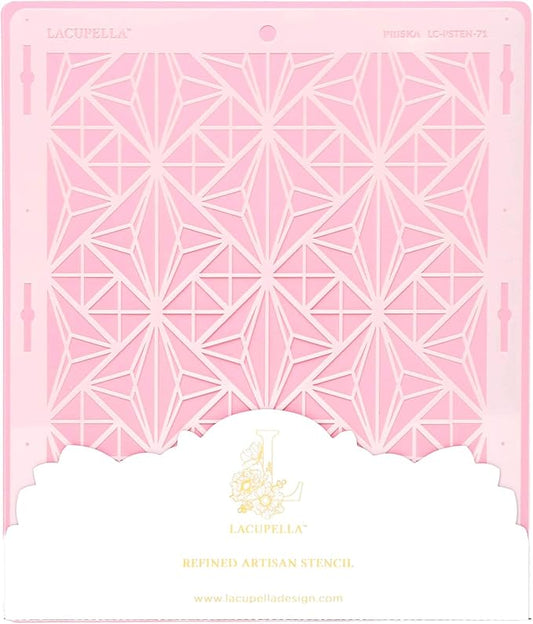 Cake Decorating Stencil for Tall Buttercream Cake, Royal Icing, Ganache, Paint, Airbrush (PRISKA)