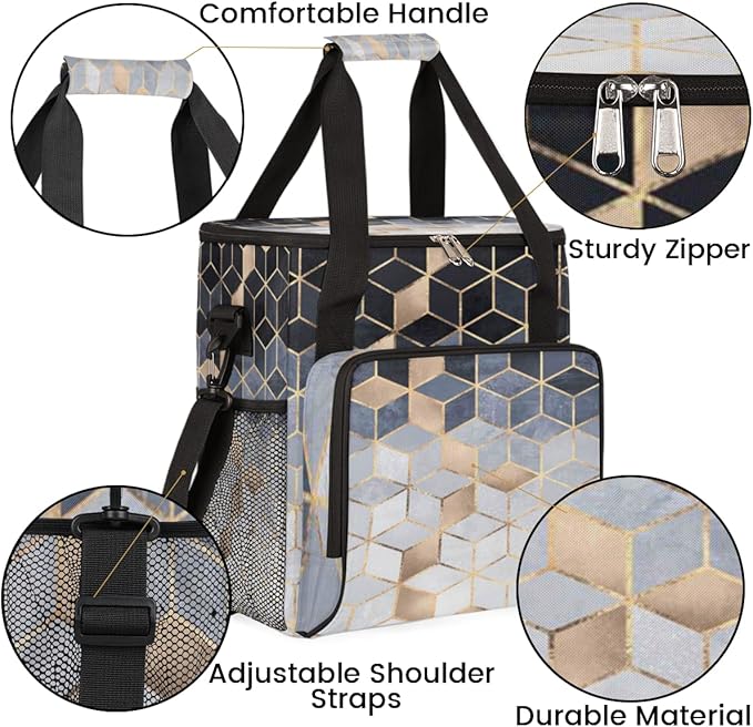 cfpolar Coffee Maker Storage Bag, Waterproof Travel Carrying Storage Tote Bag Organizer Case, Compatible with K-Mini or K-Mini Plus, And Suitable for Other Accessories， With Pockets for K-Cup Pods