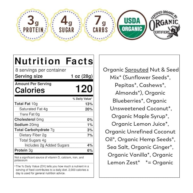 LARK ELLEN FARM Organic Lemon Blueberry Granola, 8 OZ