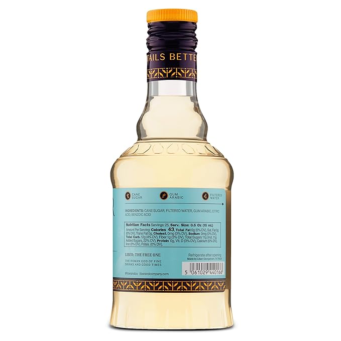 Liber & Co. Classic Gum Syrup (12.7 oz) - The Superior Simple Syrup with Pure Cane Sugar & Natural Gum Arabic - Essential for Authentic Old Fashioneds, Sazeracs & Classic Cocktails