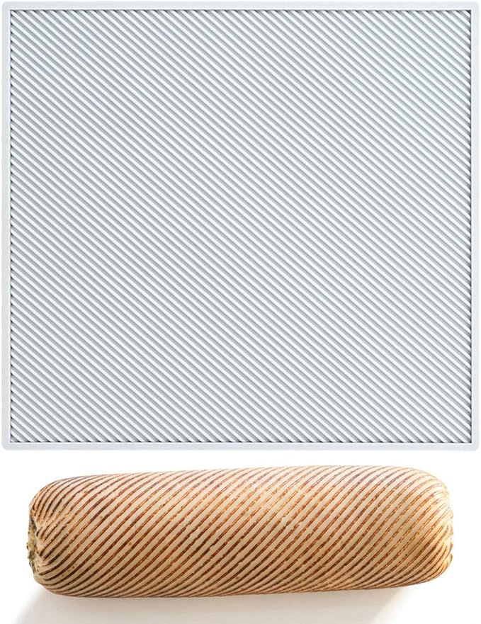 TUKE 3D Cake Lace Mold Stripe Lace Mat Embosser Texture Silicone Mould Fondant Chocolate Stencil Border Bakeware Cake Decorating (A_ Stripe)