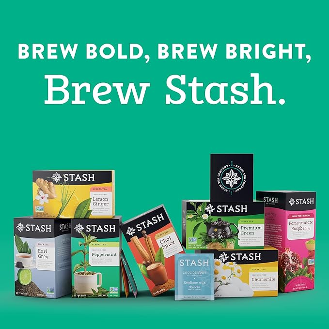 Stash Tea Meyer Lemon Herbal Tea, 6 Boxes With 20 Tea Bags Each (120 Tea Bags Total)