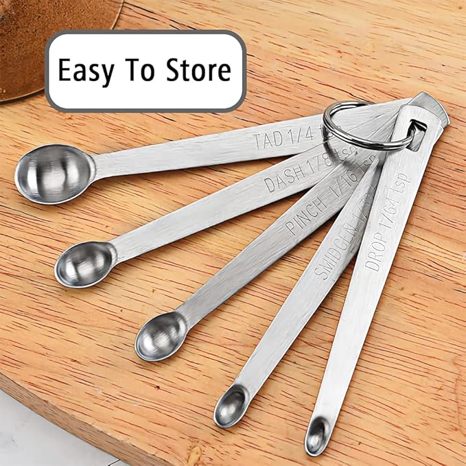 1PCS 1/32 Teaspoon(1/32tsp, 0.16ml, Smidgen) Single Tiny Measuring Spoon, Small Individual Stainless Steel Measure Spoons Only