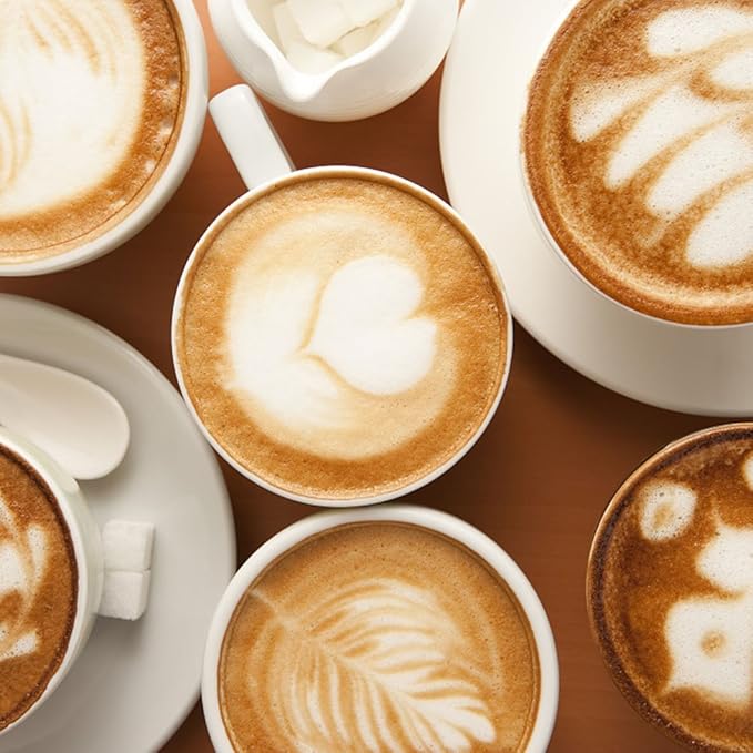 16PCS Coffee Stencils,Plastic Cappuccino Chocolate Latte Art DIY Stencils Tools