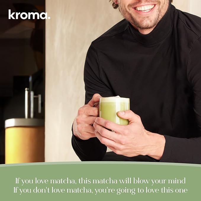 Kroma’s Beauty Matcha Latte Powder 7.18 Oz, 204g, 24 Servings – Collagen Ceremonial Grade Matcha Green Tea with Protein for Glowing Skin & Hair Support w/ Bovine Collagen, Ginger & Turmeric - Premium Matcha Powder w/ Adaptogenic Mushrooms