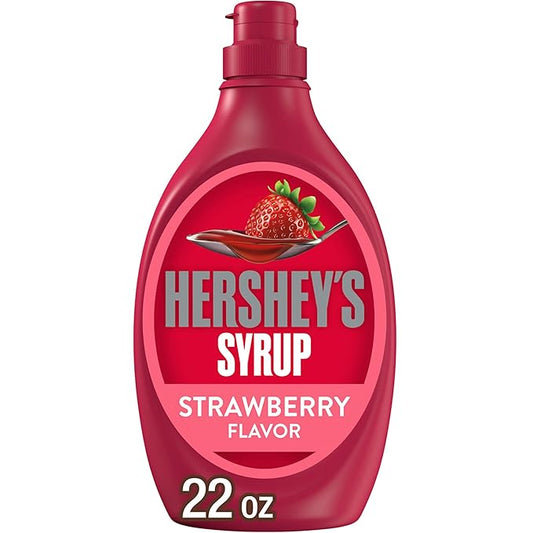 HERSHEY'S Strawberry Flavored Syrup Bottle, 22 oz