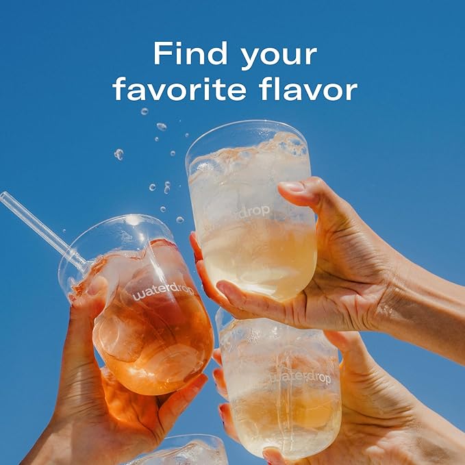 Waterdrop Hydration Cubes with Vitamin C, B Vitamins, and Electrolytes, Iced Tea Peach Flavor, Flavored Water Enhancer Cubes for Still & Sparkling Water, Low Calorie, Sugar Free, Gluten Free, 24 Count