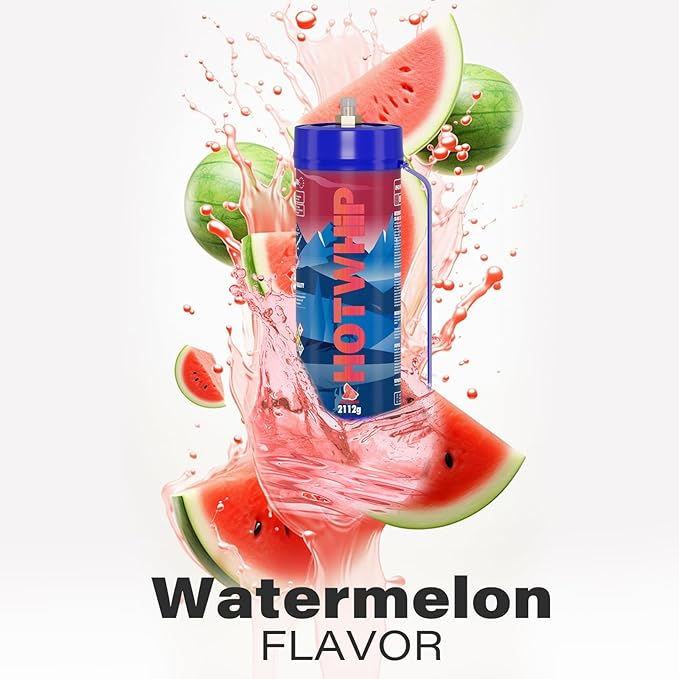 Whipped Cream Chargers 3.3L Tank,2112g x 4 Watermelon Flavor 99.99% Purity Food Grade Cream Charger Leak Proof Whip Cream Cylinder,4 Pack