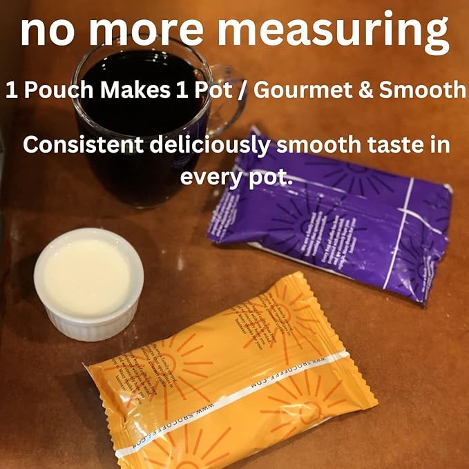 Sarasota Coffee Packs Bulk Ground Packets | Southern Pecan Flavored | Gourmet Assorted Gift Set Sampler | Low Acid Mold Free Individual Pouches for 12 Cup Coffee Maker | 1.75 Oz Bags, 100 Count