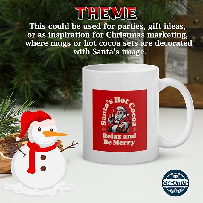 11 OZ Novelty Coffee Mugs - Christmas Gift (Christmas-themed hot chocolate.)