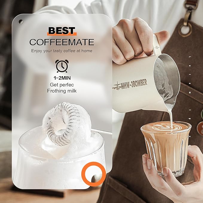 Milk Frother Rechargeable Handheld Electric Whisk Coffee Frother Mixer with 2 Stainless Whisks 3 Speed Adjustable Foam Maker Blender for Coffee Matcha Latte Cappuccino Hot Chocolate（Black）