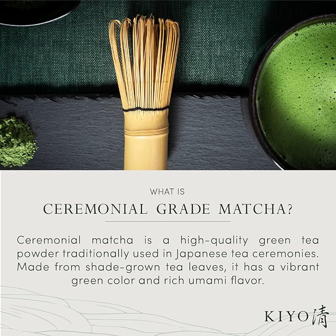 Kiyo Matcha Ritual Grade Wakyo Ceremonial Uji Matcha - Pure Japanese First Harvest Ceremonial Grade Matcha Green Tea Powder from Uji, Japan (40g/1.4oz)