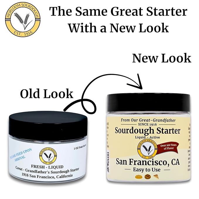 109 Year Old San Francisco Sourdough Starter Culture | Est. 1916 by our great-grandfather | Easy to follow instructions | Includes detailed instructions and recipe |