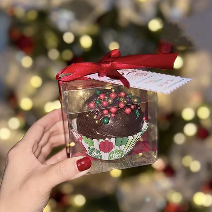 RomanticBaking 50 Pack 3x3x3 Inch Clear Chocolate Bomb Boxes Small Gift Boxes for Cupcake,Candies, Birthday Wedding Party Favor Box