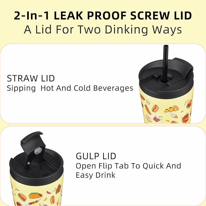BJPKPK 26oz Tumbler With lid And Straw Stainless Steel Travel Coffee Mug Insulated Tumblers Cups,Yummy