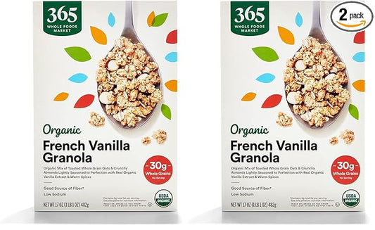 365 by Whole Foods Market, Granola French Vanilla Almond Organic, 17 Ounce (Pack of 2)