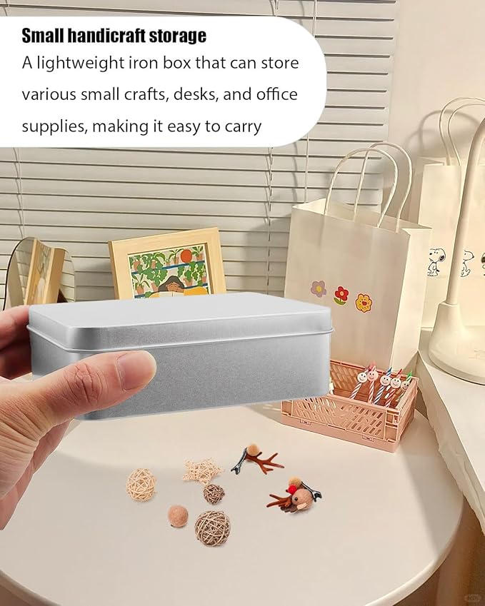 Metal Tins Box With Lid, 8 Pack Cookie Tins With Lids Tin Containers With Lids For Treats, Gifts, Favors, Candle And Crafts (4.92 x 3.54 x 1.37)