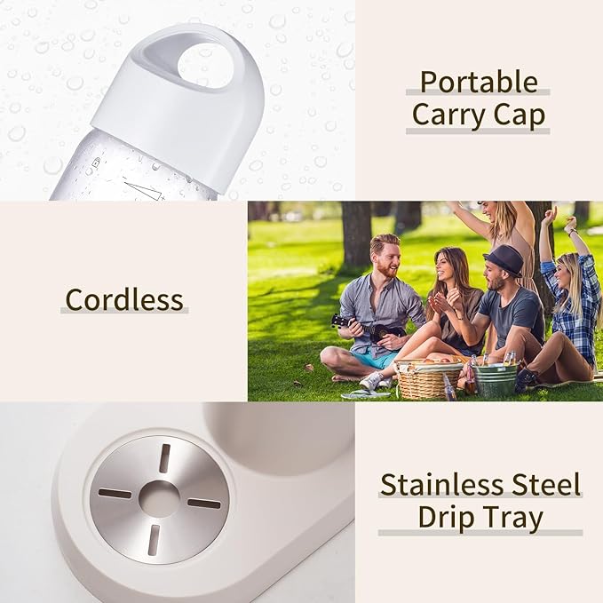 Sparkling Water Machine, Seltzer & Carbonator for Drinks, Soda Steaming Dispenser, Carbonator Machine with BPA Free Bottles(1L+0.5L), Compatible with Screw-in 60L CO2 Cylinder(NOT Included), White