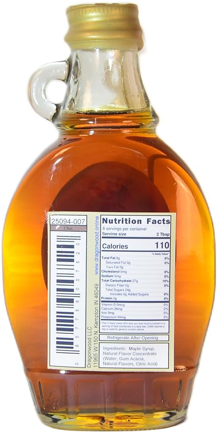 Dragonwood Flavored Maple Syrup (8 Fluid Ounces, Chai)