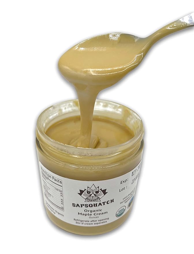 Sapsquatch Organic Maple Cream - 10 Ounces - Pure Maple Cream Butter Spread