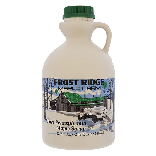 Frost Ridge Maple Farm, Organic Maple Syrup, Grade A, Quart (32 FL Oz), Dark Robust (formerly Grade B)